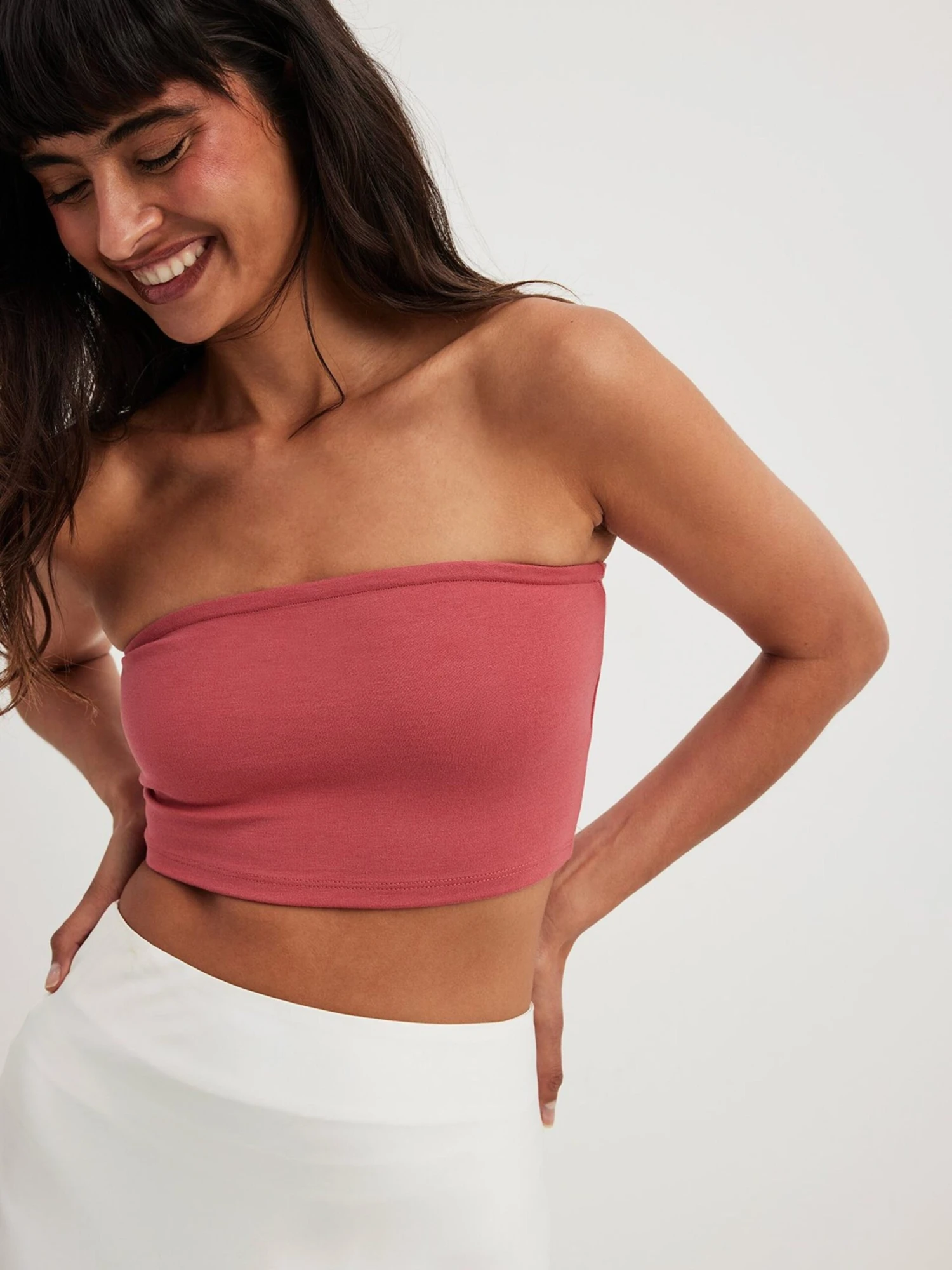 NA-KD Crop Tops Top Dames Rood