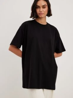 NA-KD Oversized Shirts Oversized Shirt Dames Zwart