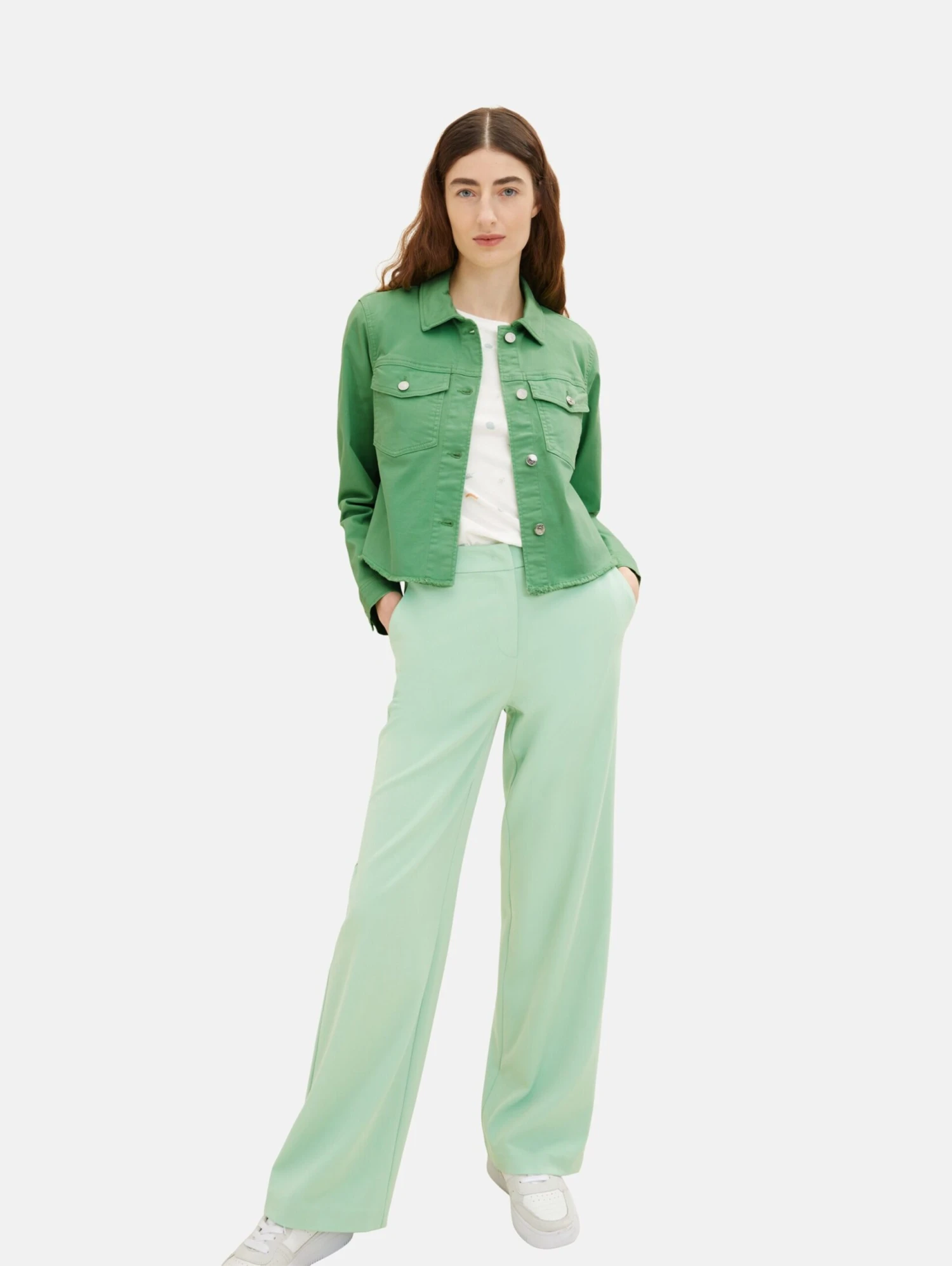 Tom Tailor Spijkerjasjes Tussenjas Dames Lichtgroen - Afbeelding 5