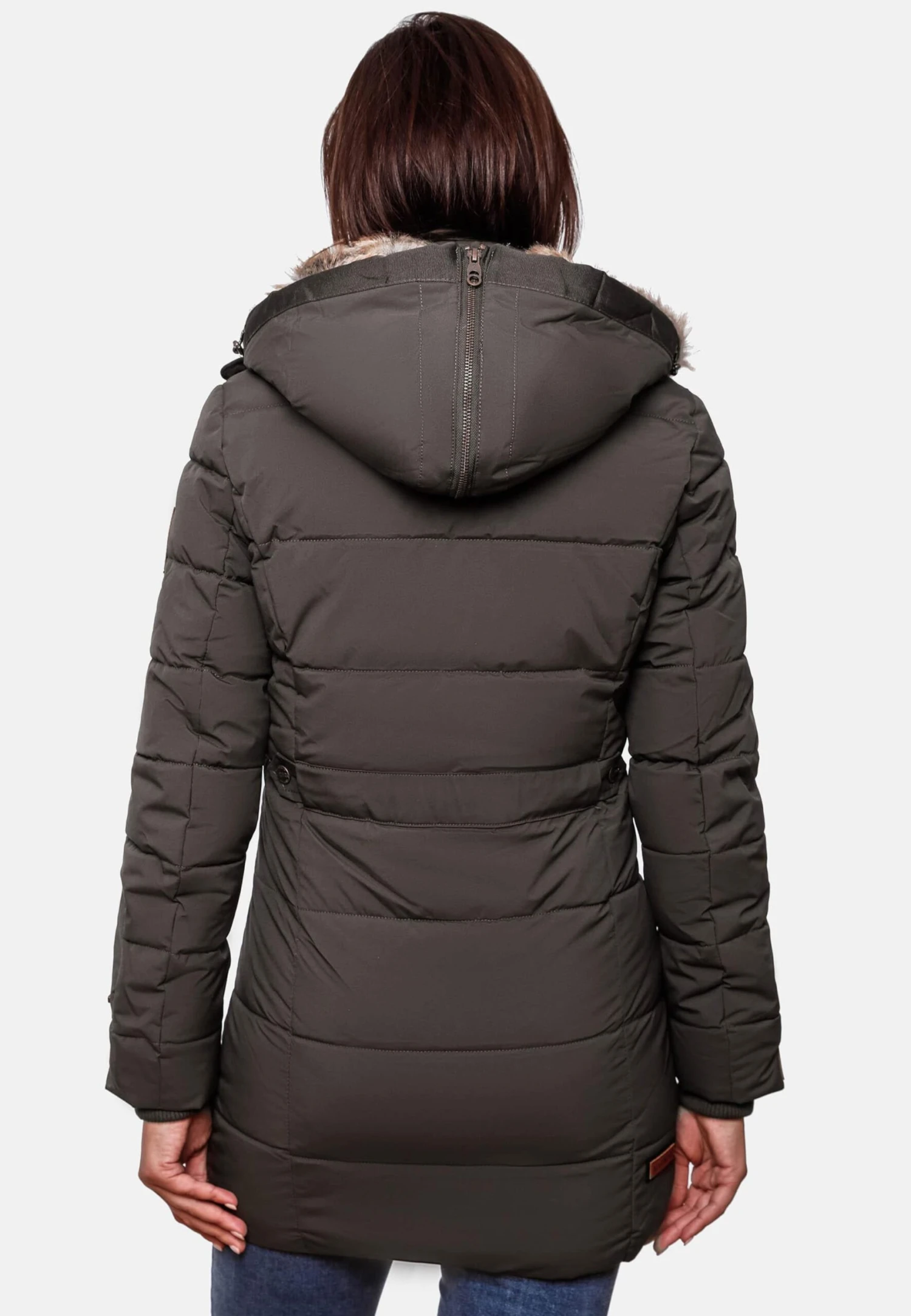 Marikoo Korte Mantels Wintermantel Dames Basaltgrijs - Afbeelding 9