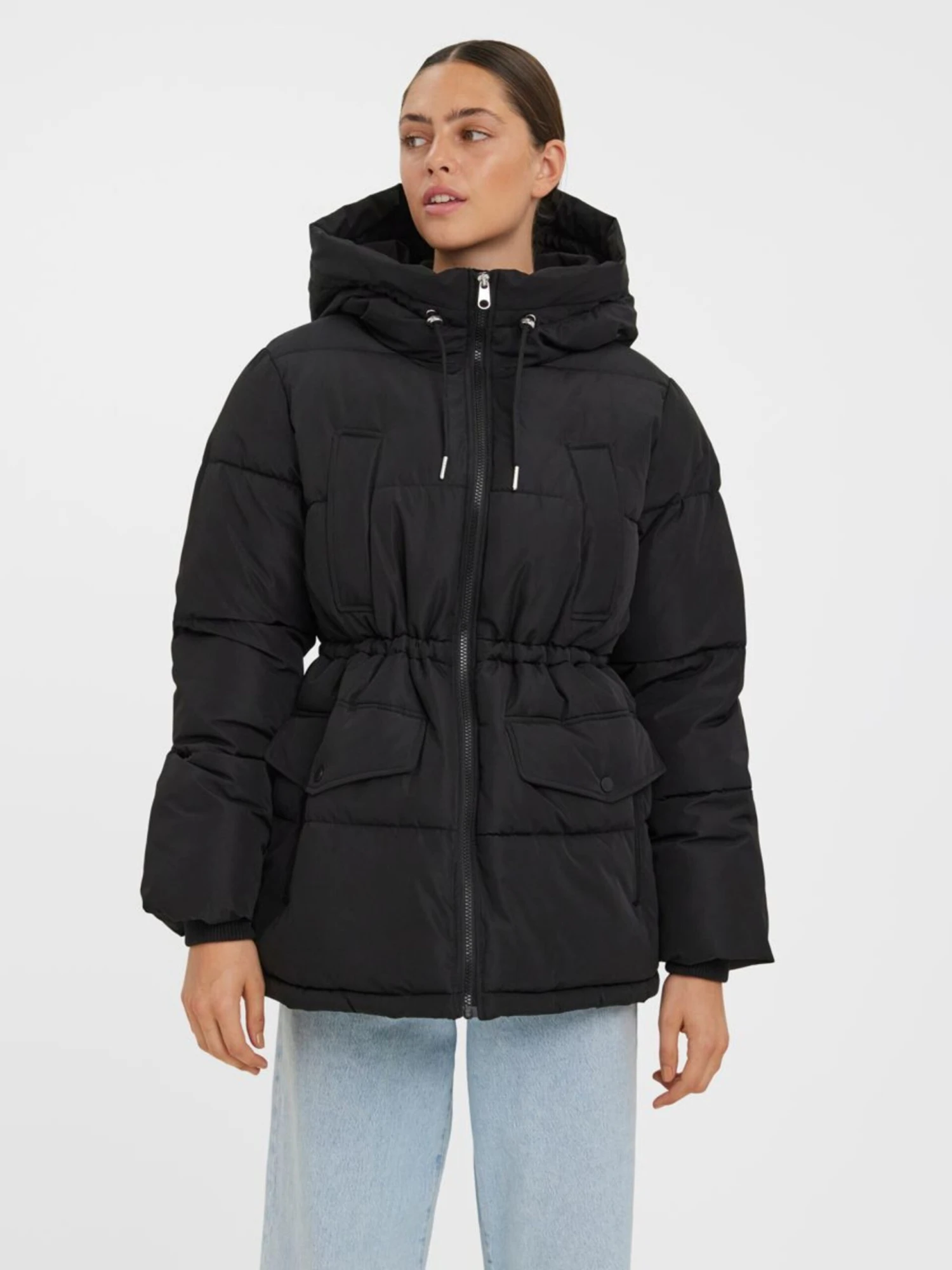 Vero Moda Winterjassen Winterjas Elanor Dames Zwart - Afbeelding 2