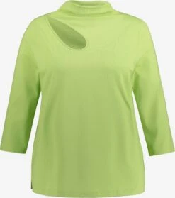 Ulla Popken Shirts Met 3/4 Mouw Shirt Dames Groen