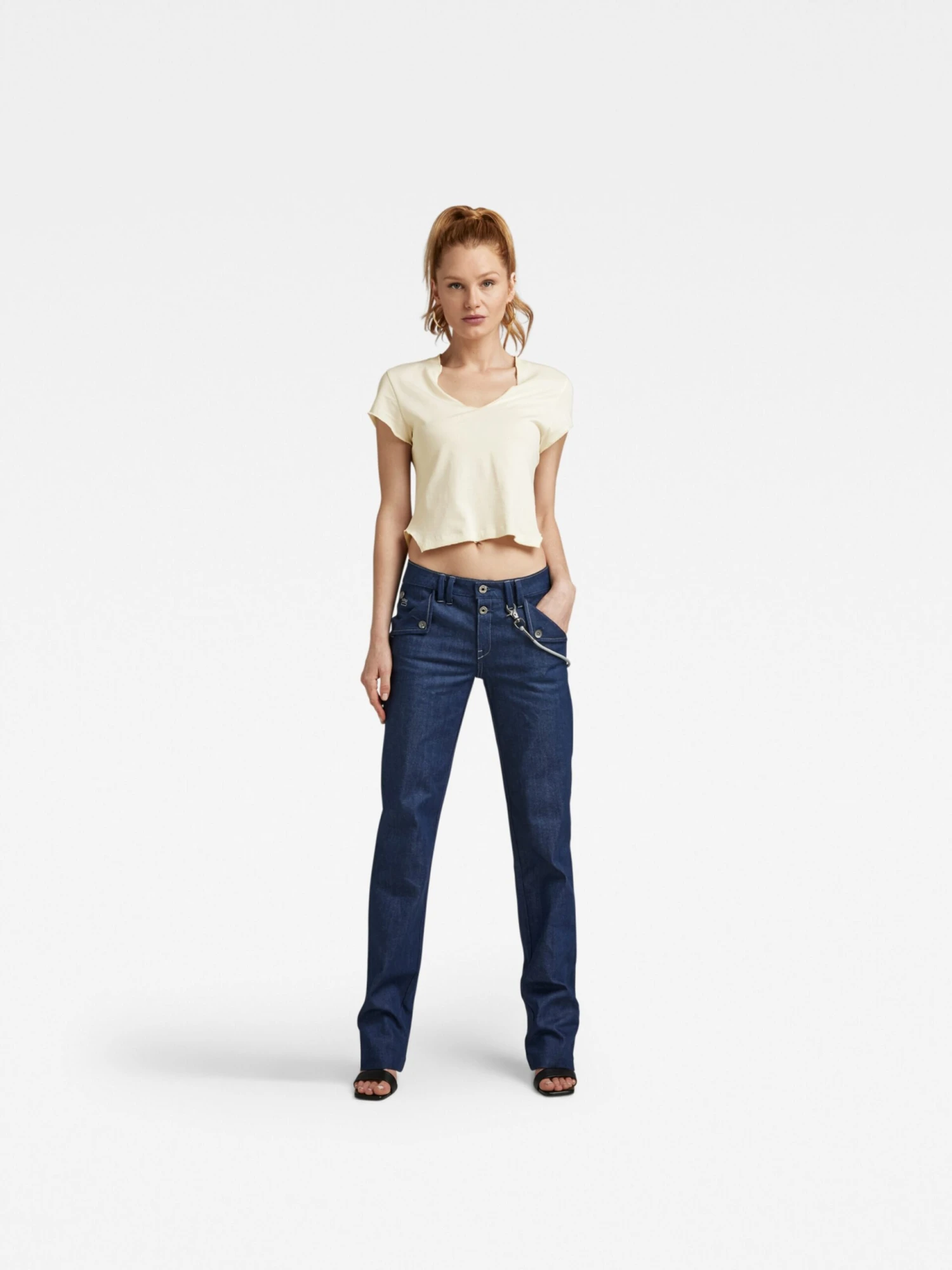 G-Star Raw T-shirts Shirt Dames Crème - Afbeelding 2