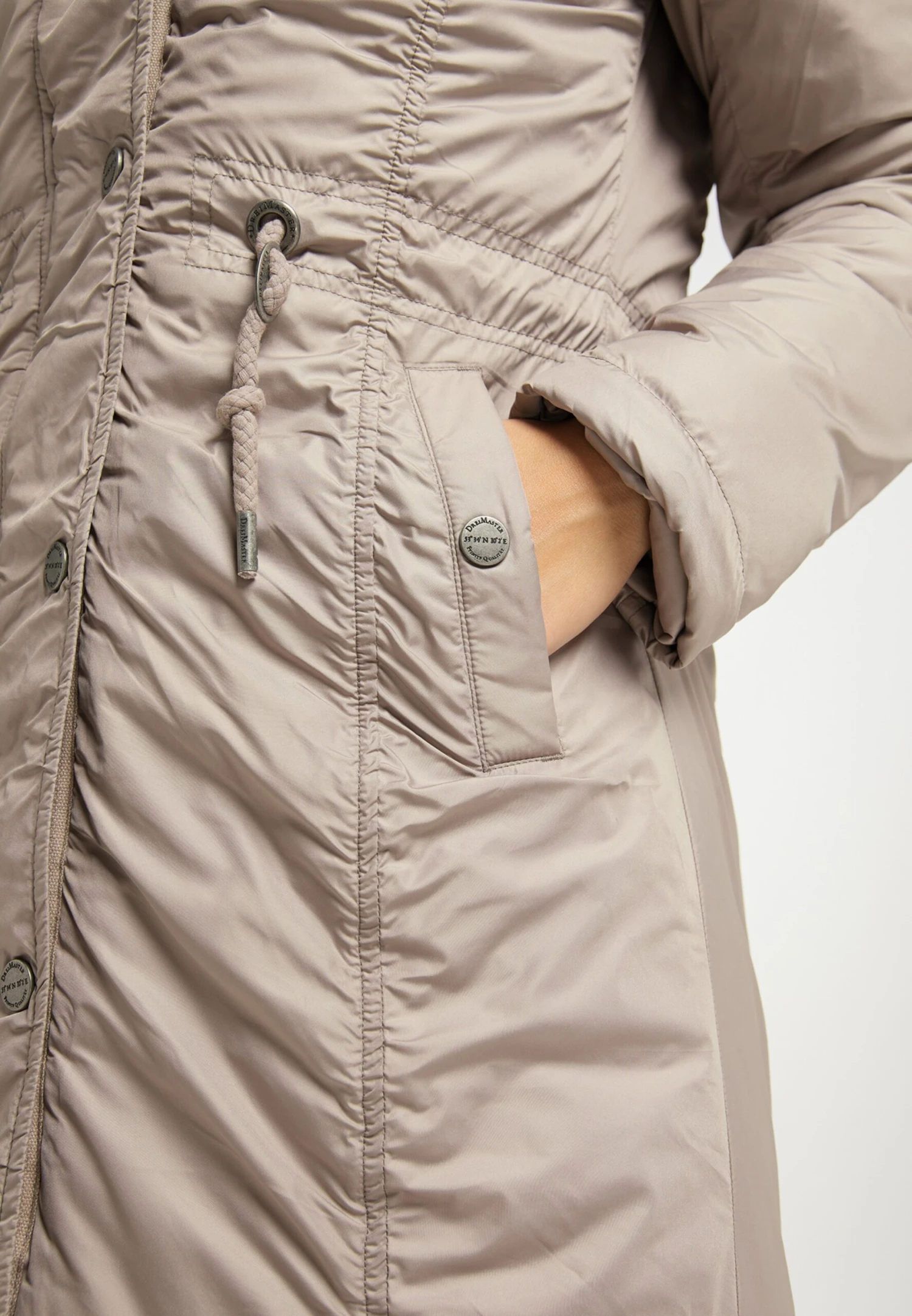 Parkas Winterparka Dames Beige - Afbeelding 5