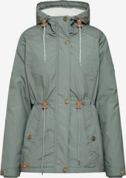 Iriedaily Parkas Winterparka Hopi Kishory Dames Olijfgroen / Lichtgroen