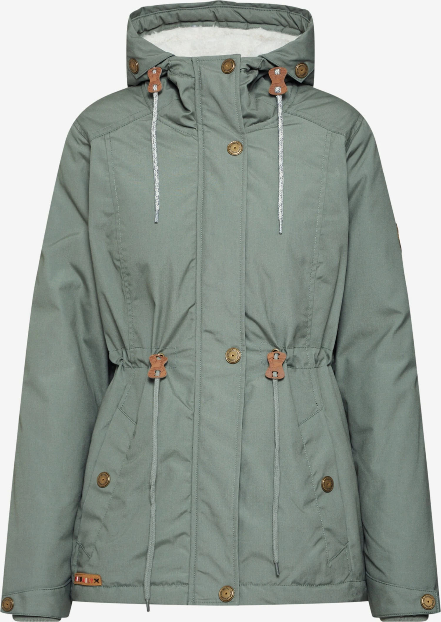 Iriedaily Parkas Winterparka Hopi Kishory Dames Olijfgroen / Lichtgroen