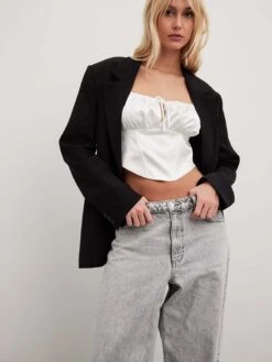 NA-KD Blouse Tops Blouse Dames Wit