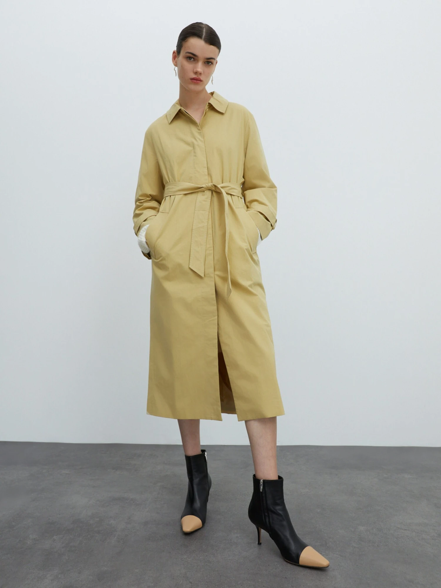 EDITED Trenchcoats Tussenmantel Silvana Dames Camel - Afbeelding 2