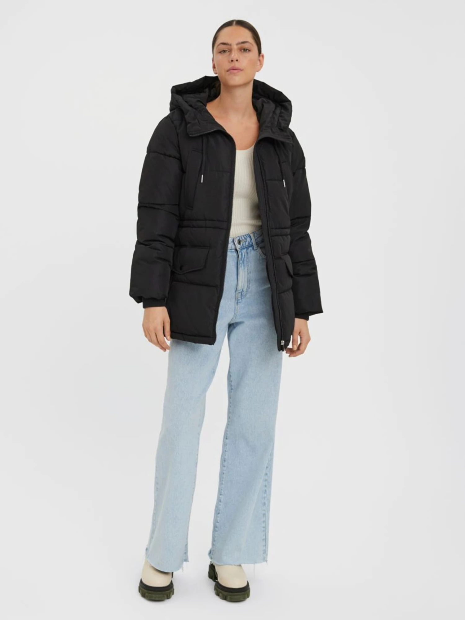 Vero Moda Winterjassen Winterjas Elanor Dames Zwart - Afbeelding 4