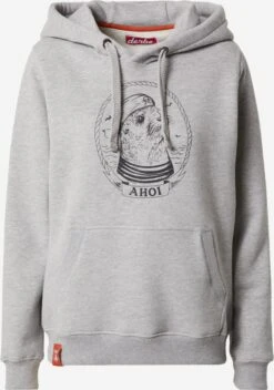 Derbe Hoodies Sweatshirt Matrosenrobbe Dames Grijs
