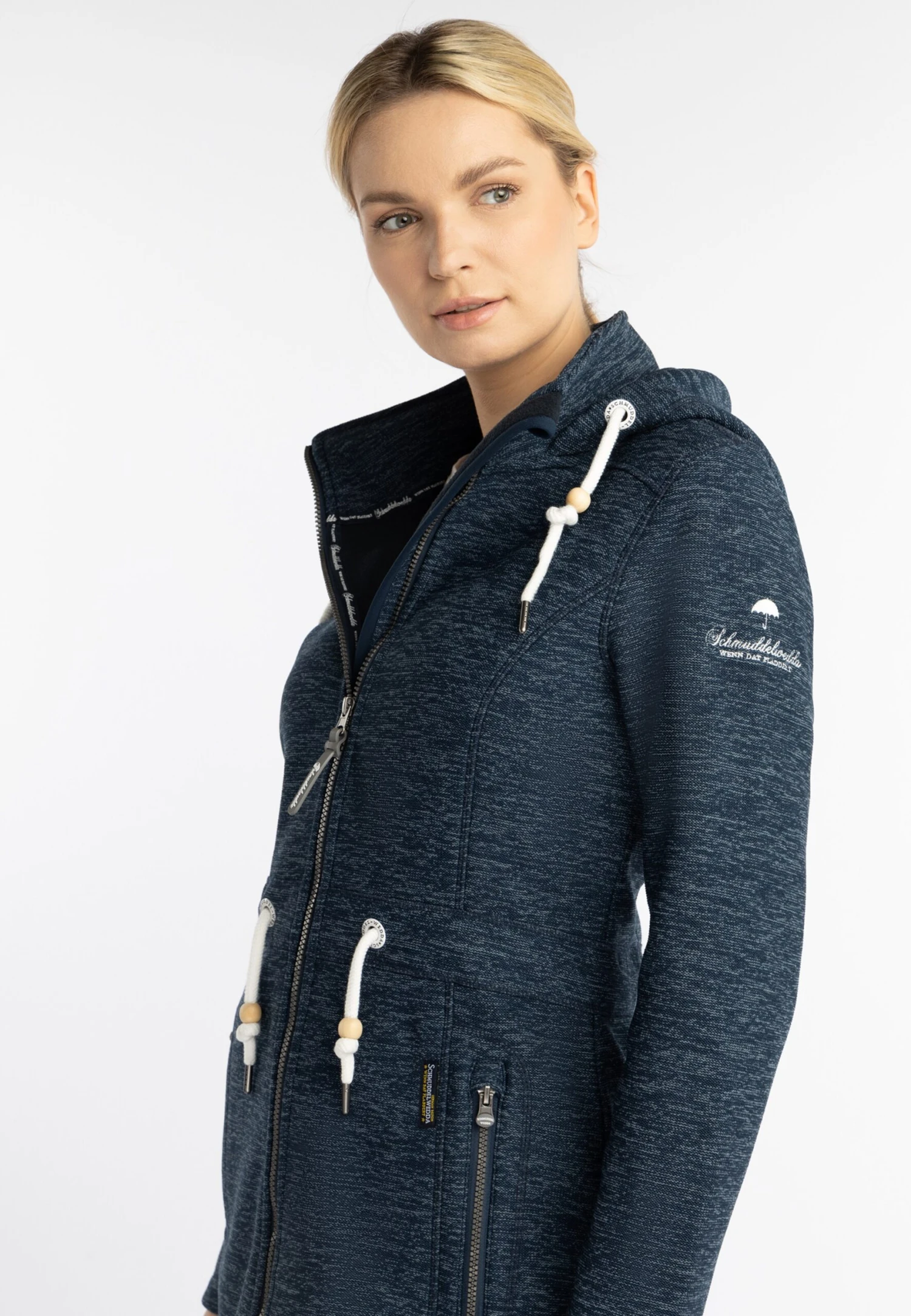 Schmuddelwedda Outdoor Jassen Fleece Jas Dames Blauw - Afbeelding 6