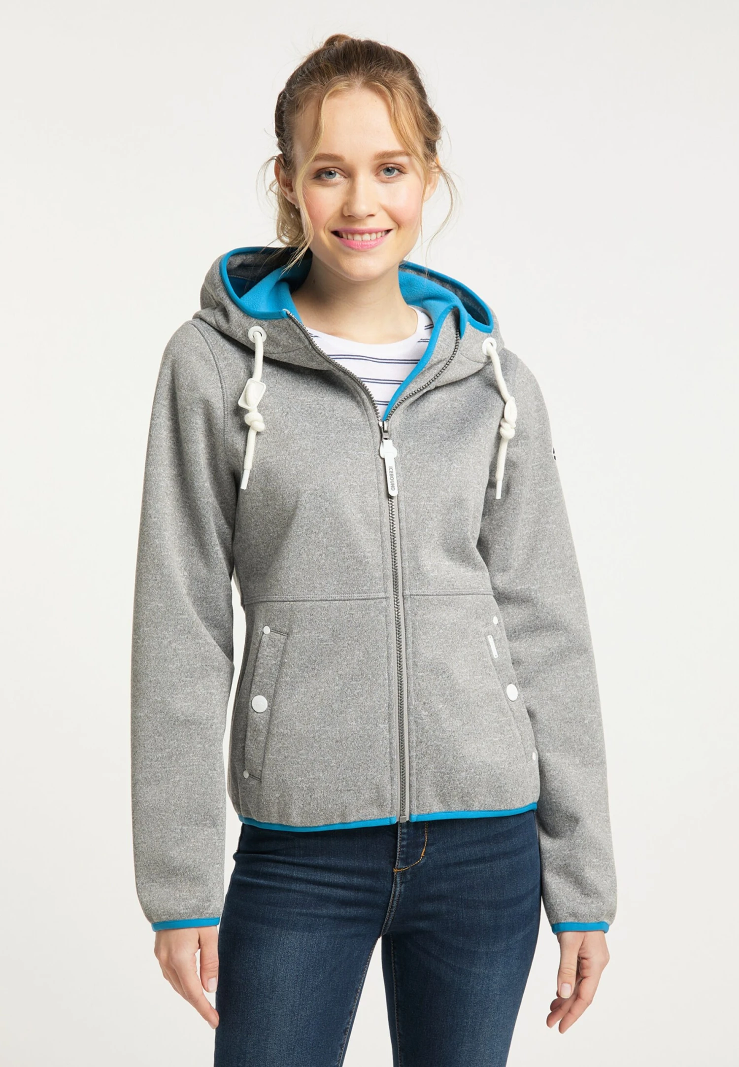 ICEBOUND Outdoor Jassen Fleece Jas Dames Grijs - Afbeelding 2