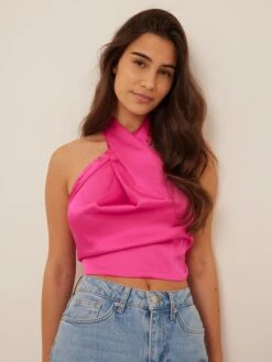 NA-KD Uitgaanstops Top Dames Pink