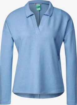 STREET ONE Polos Shirt Dames Lichtblauw