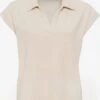 OPUS Polos Shirt Geomi Dames Lichtbeige