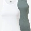 ONLY Tanktops Top LINDSAY Dames Kaki / Wit