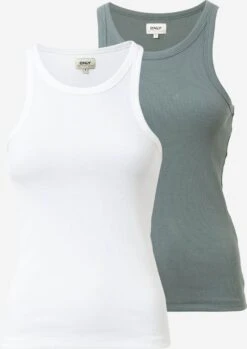 ONLY Tanktops Top LINDSAY Dames Kaki / Wit