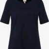 Ulla Popken T-shirts Shirt Dames Nachtblauw