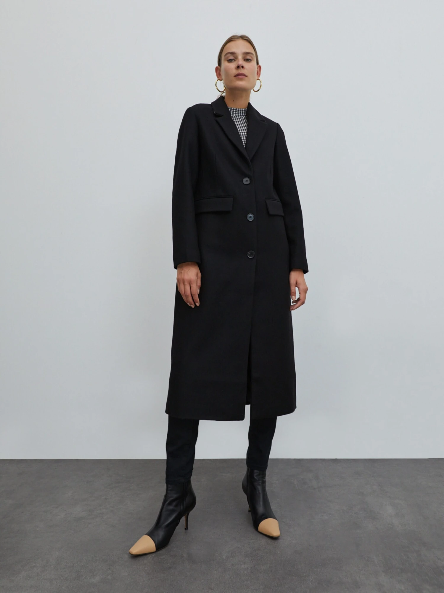 EDITED Wollen Mantels Tussenmantel Airin Dames Zwart - Afbeelding 3