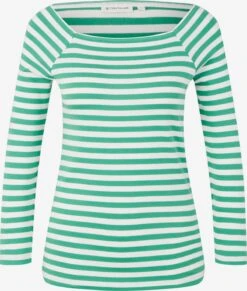 Tom Tailor Shirts Met 3/4 Mouw Shirt Dames Jade Groen