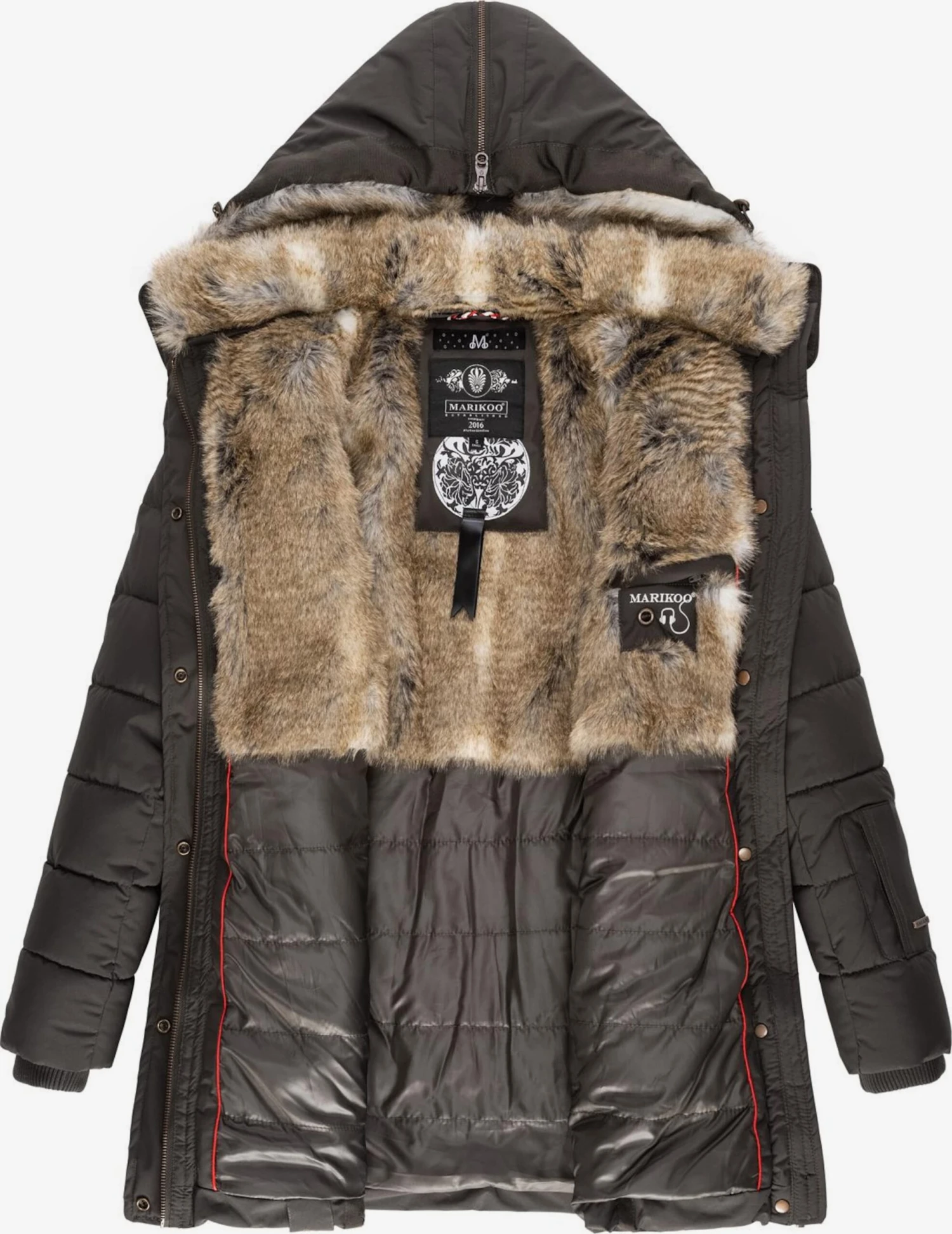 Marikoo Korte Mantels Wintermantel Dames Basaltgrijs - Afbeelding 6