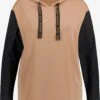Ulla Popken Hoodies Sweatshirt Dames Beige
