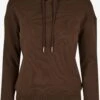 URBAN CLASSICS Hoodies Sweatshirt Dames Bruin