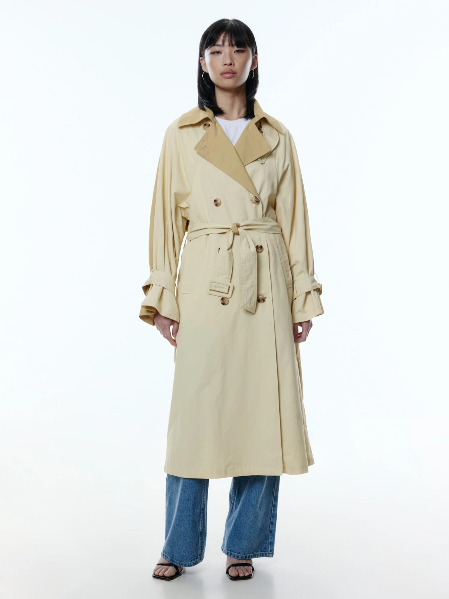 EDITED Trenchcoats Tussenmantel Neila Dames Beige - Afbeelding 4