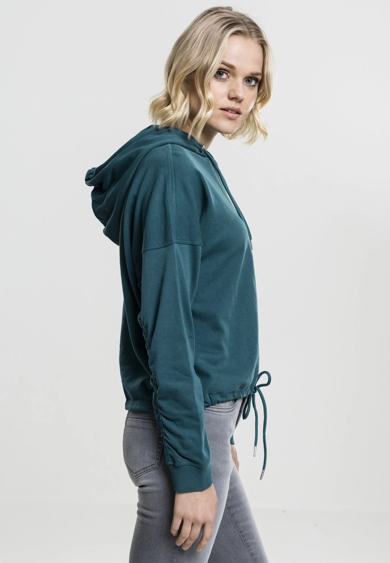 URBAN CLASSICS Hoodies Sweatshirt Dames Pastelblauw - Afbeelding 6