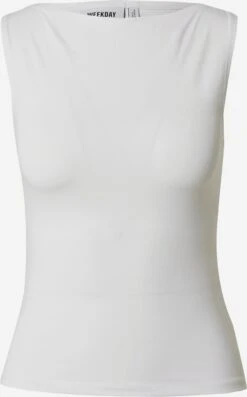 WEEKDAY Mouwloze Shirts Top Annie Dames Wolwit