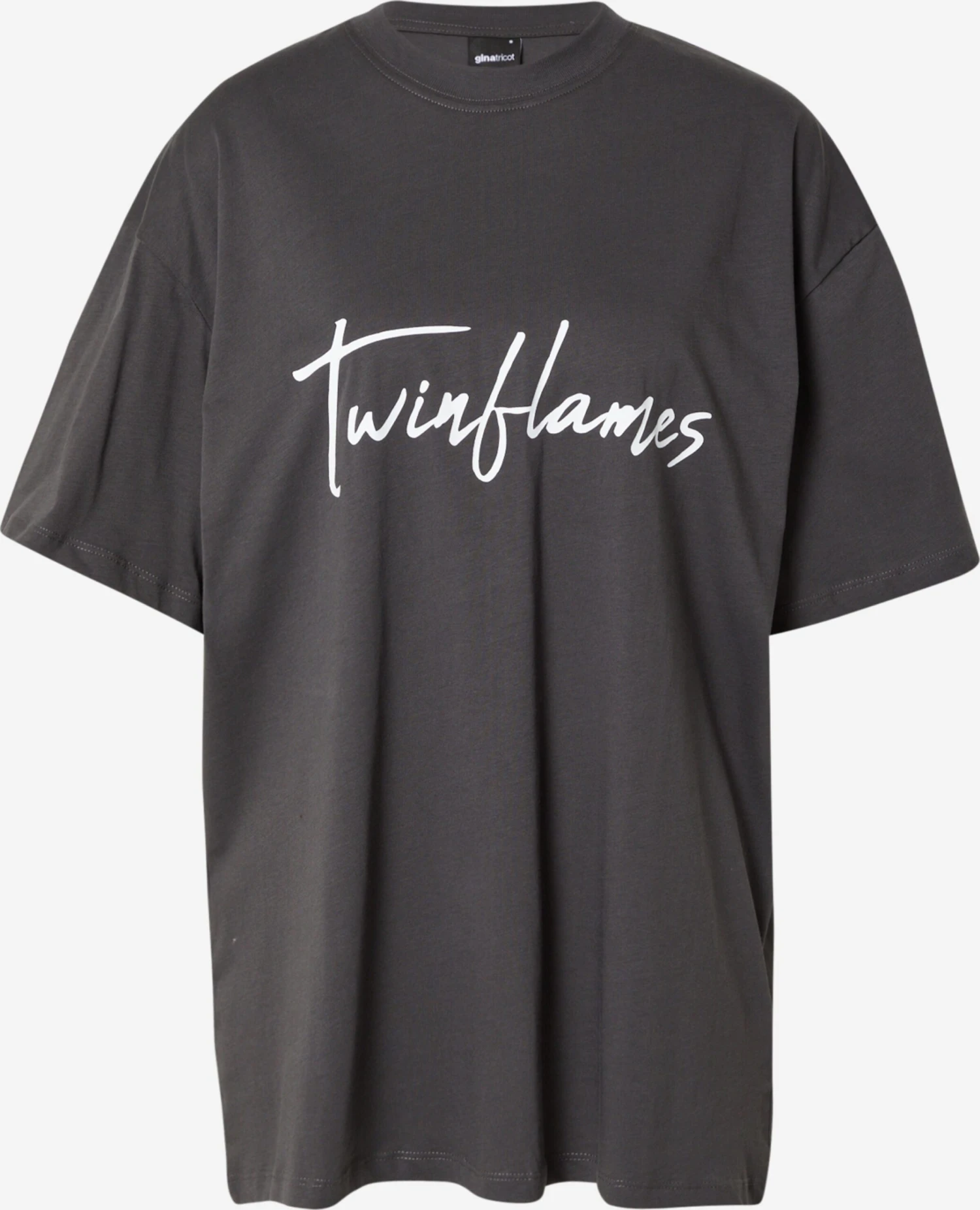 Gina Tricot T-shirts Shirt Brandie Dames Antraciet