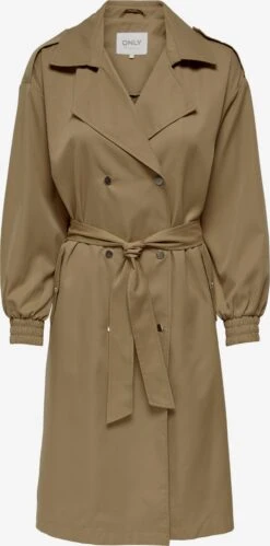 ONLY Trenchcoats Tussenmantel Dames Lichtbruin