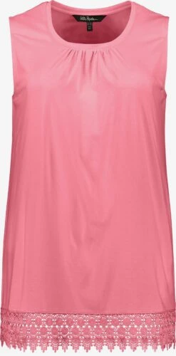 Ulla Popken Kanten Tops Top Dames Pink
