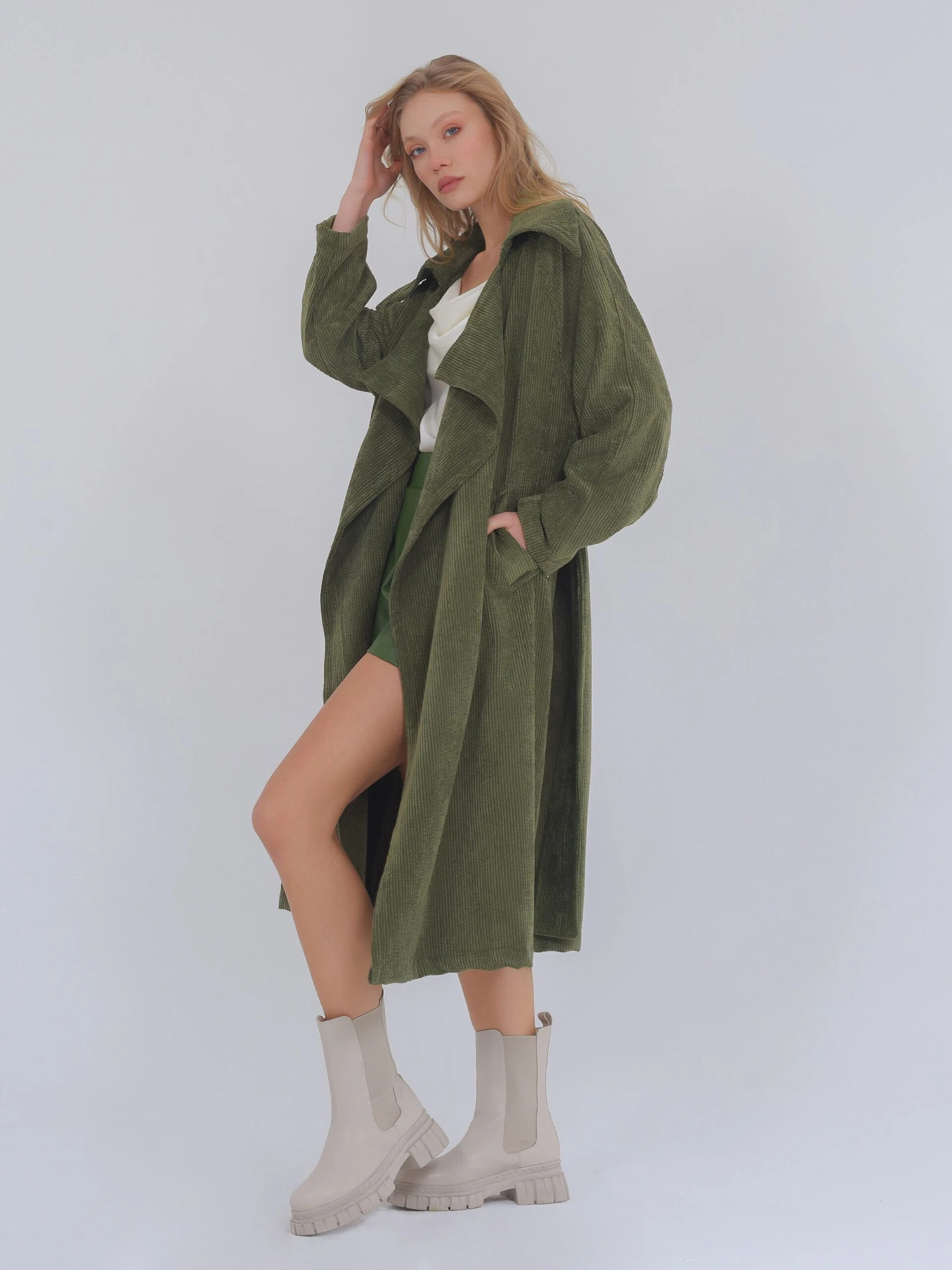 Trenchcoats Zomerjas Matilda Dames Groen - Afbeelding 4
