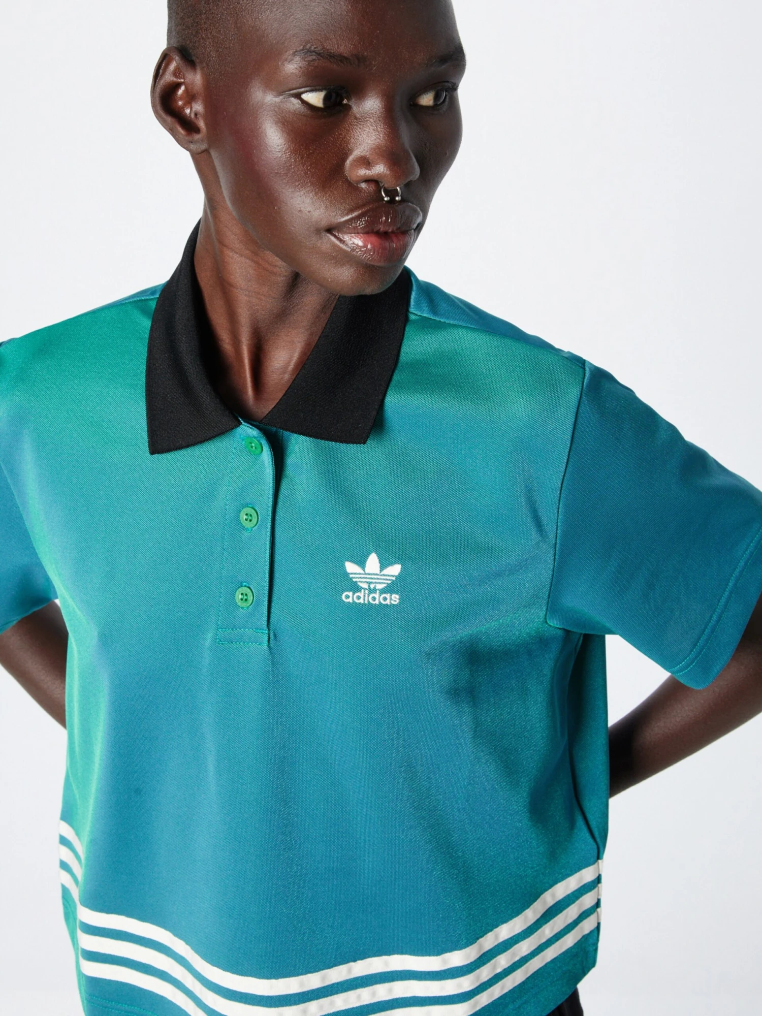 Adidas Originals Polos Shirt Dames Pastelblauw - Afbeelding 2