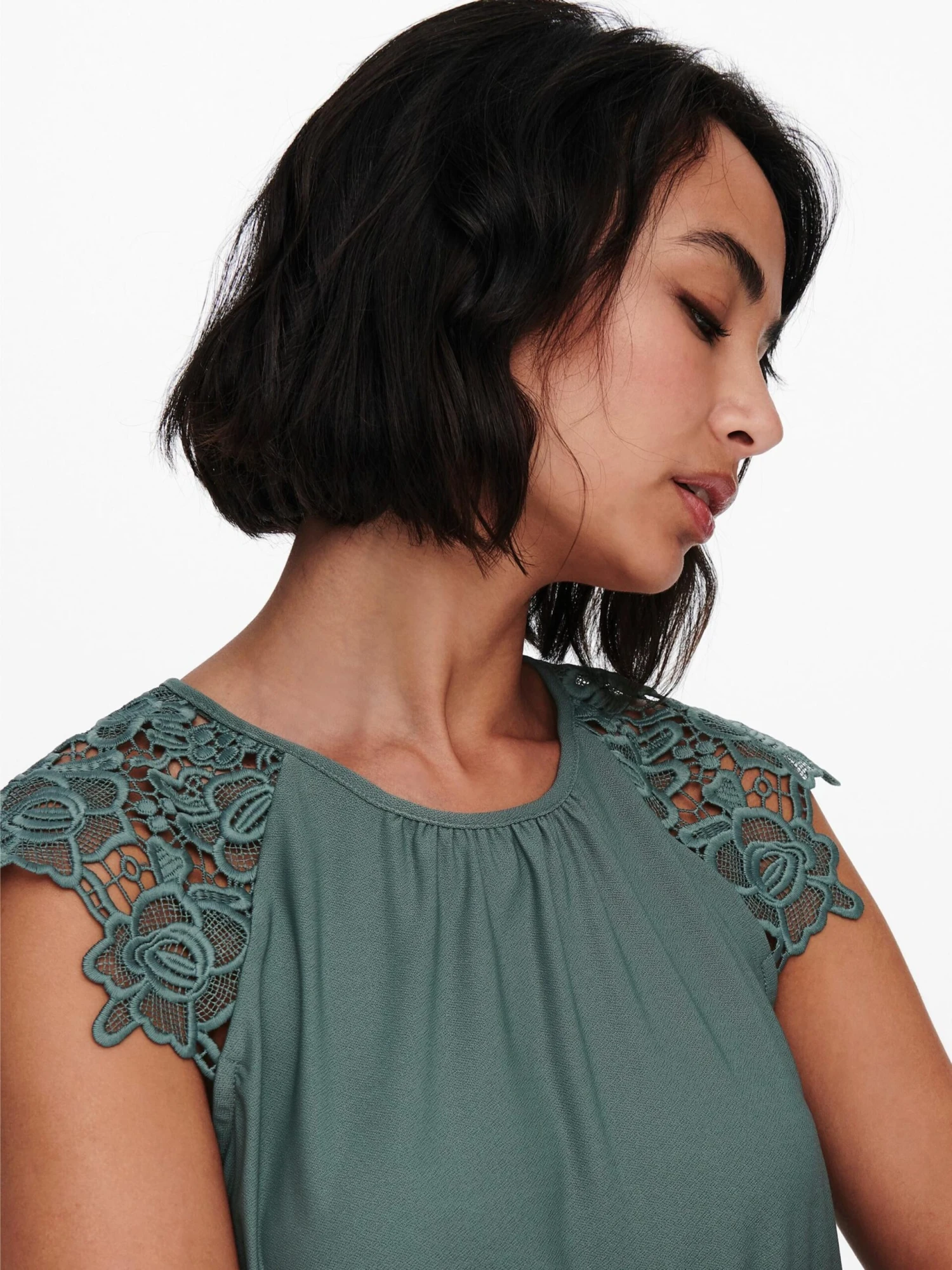 ONLY Kanten Tops Top Silja Dames Donkergroen - Afbeelding 6