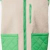 Moves Bodywarmers Bodywarmer Dames Crème / Grasgroen