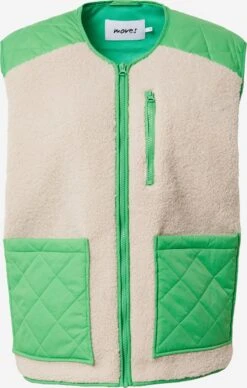 Moves Bodywarmers Bodywarmer Dames Crème / Grasgroen