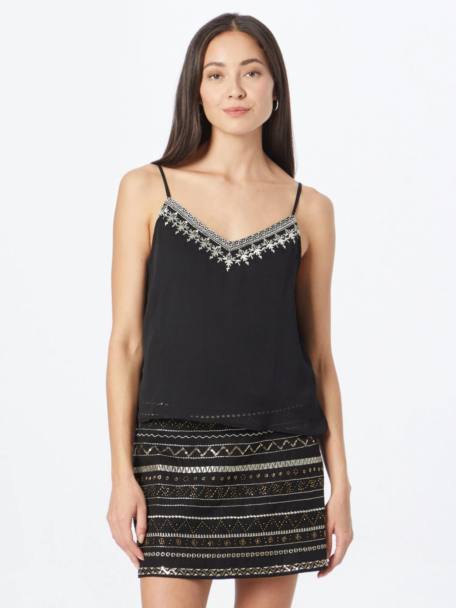 About You Spaghetti Tops Top Emma Dames Zwart - Afbeelding 3