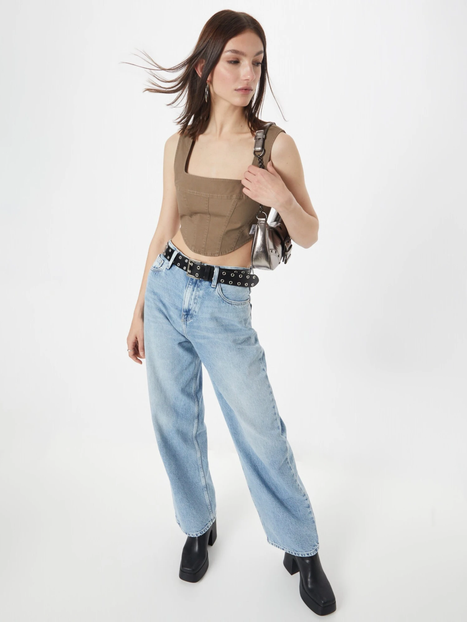 Calvin Klein Jeans Tanktops Top Dames Taupe - Afbeelding 4