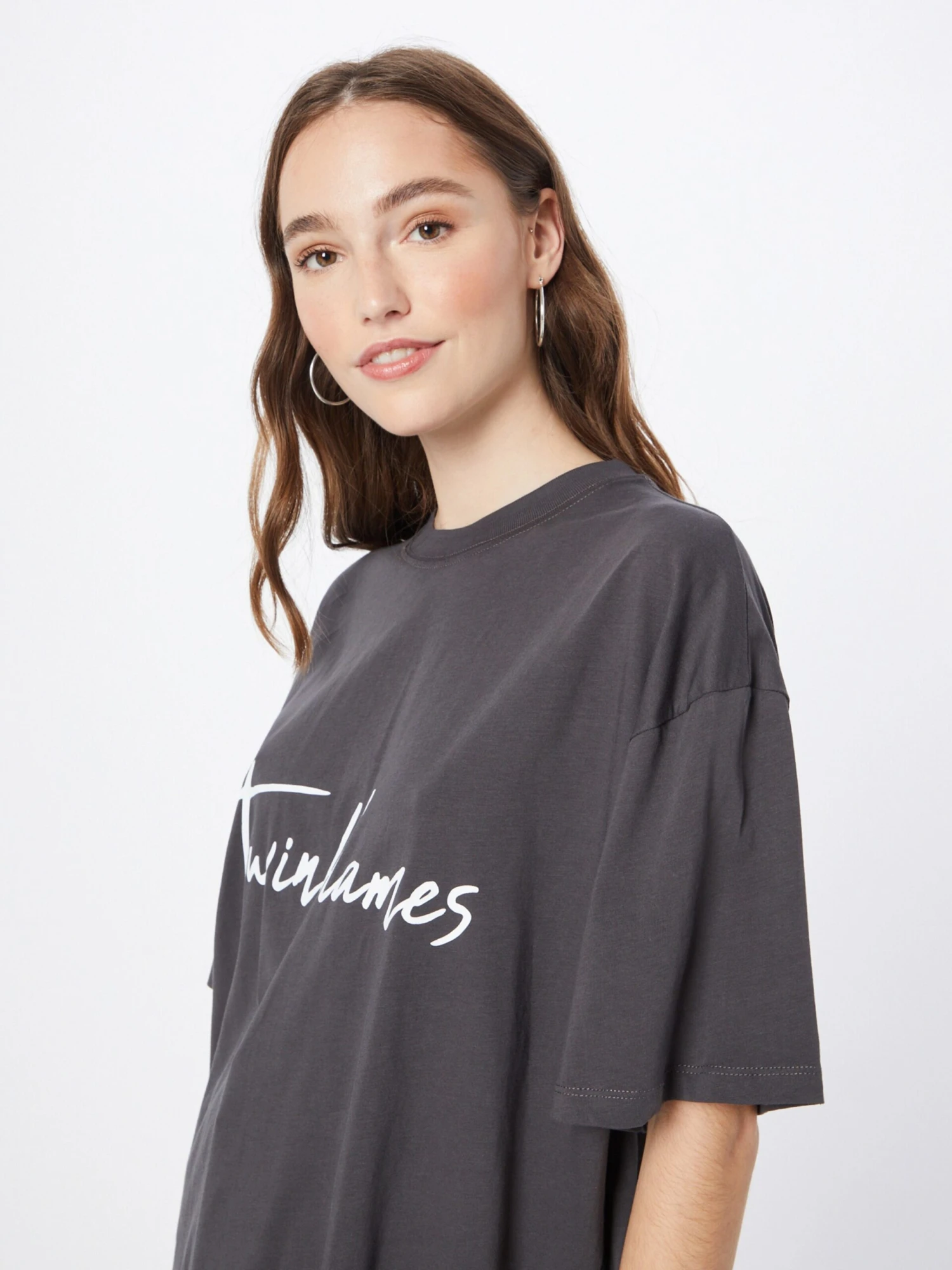 Gina Tricot T-shirts Shirt Brandie Dames Antraciet - Afbeelding 2