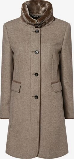 Gil Bret Wollen Mantels Tussenmantel Dames Taupe