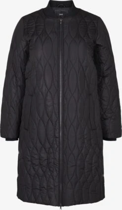 Zizzi Gewatteerde Jassen Winterjas CAMP Dames Zwart