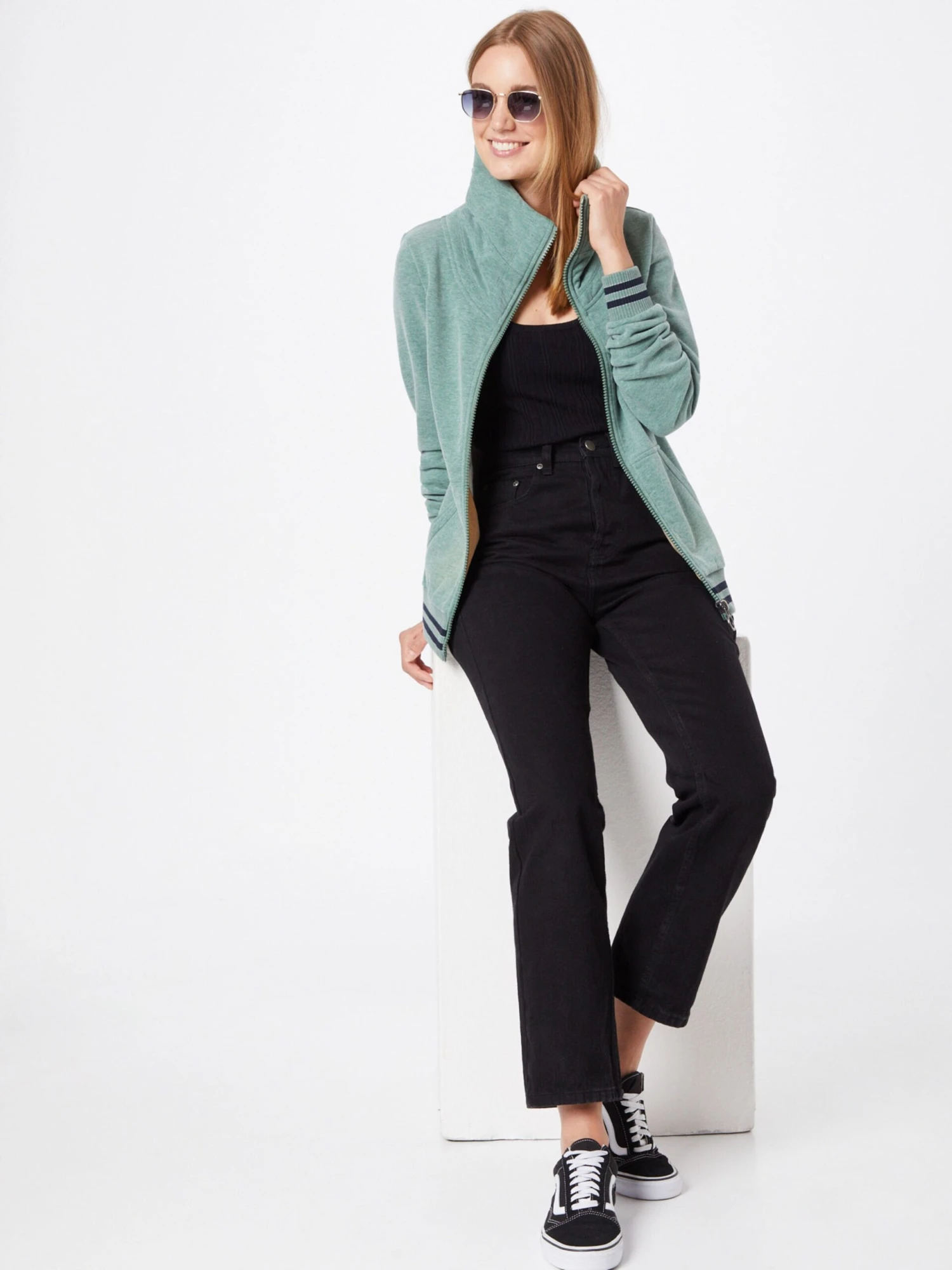 Sweatvesten Sweatvest Dames Groen GemĂȘleerd - Afbeelding 5