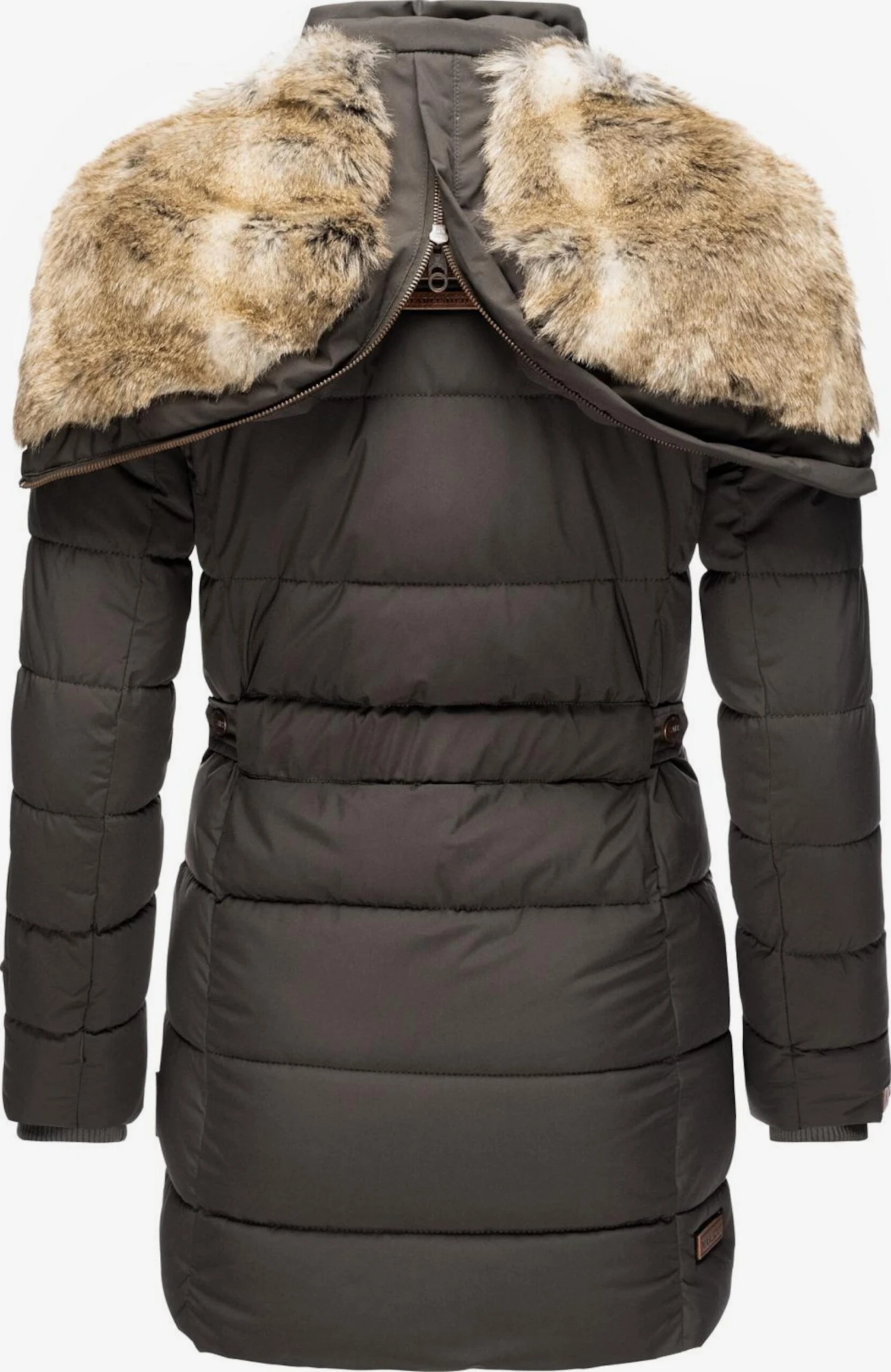 Marikoo Korte Mantels Wintermantel Dames Basaltgrijs - Afbeelding 3