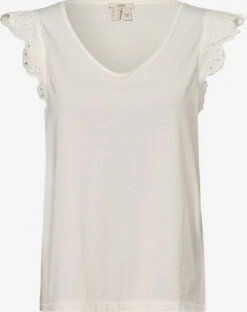 ESPRIT Uitgaanstops Top Dames Ecru