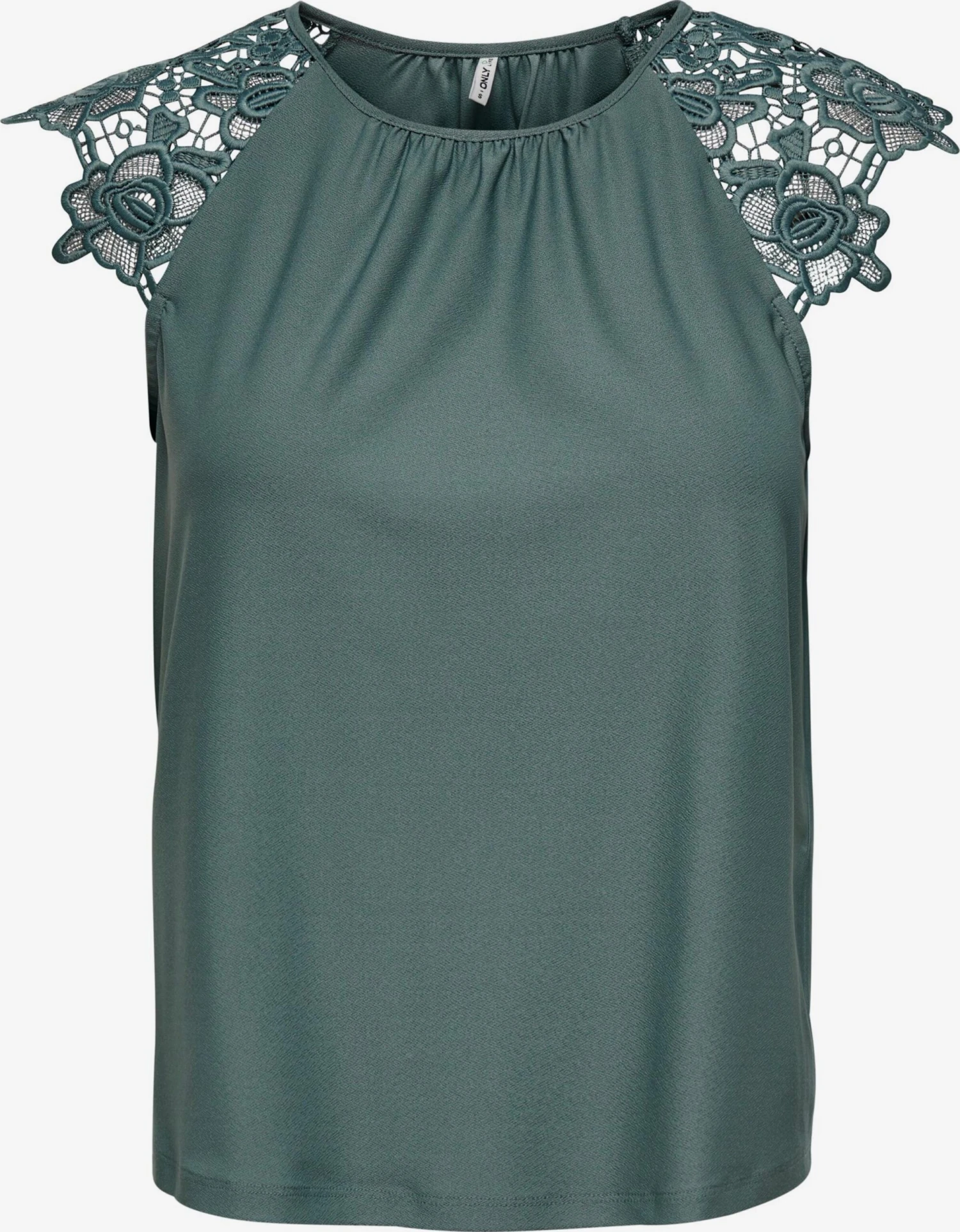 ONLY Kanten Tops Top Silja Dames Donkergroen